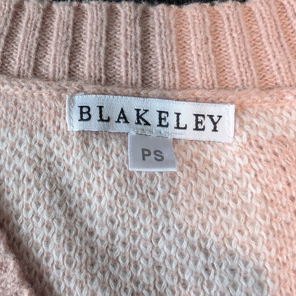 Blush Cream Checkered Cardigan Sweater Oversized Cozy Knit Coquette Soft Girl S image 9